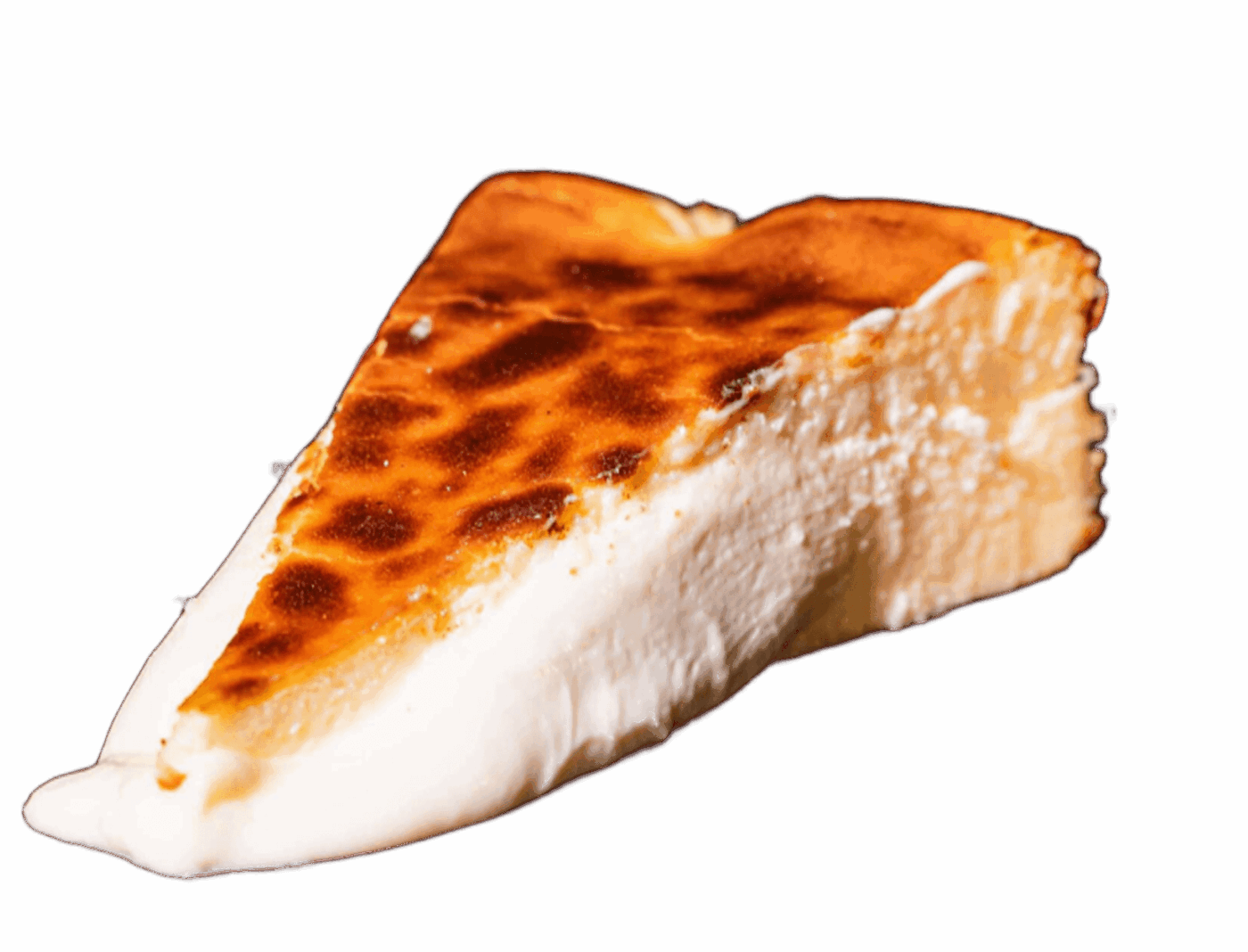 porción tarta de queso cremosa